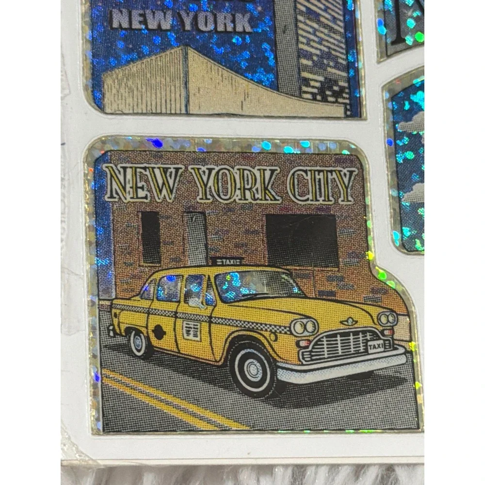 New York City Stickers Prism Self-Adhesive Colorful Collectible 2000's‎